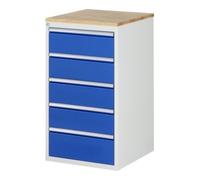 RAU Armoire à tiroirs Rau hêtre-top et 5 x tiroirs L 4x180 1x210mm Quantité:1