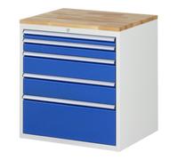 RAU Armoire à tiroirs Rau hêtre-top et 5 x tiroirs-XL 1x60 1x90 2x150 1x270mm Quantité:1