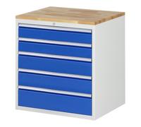 RAU Armoire à tiroirs Rau hêtre-top et 5 x tiroirs -XL 2x120 2x150 1x180mm Quantité:1