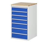 RAU Armoire à tiroirs Rau hêtre-top et 7 x tiroirs L 4x120 3x150mm Quantité:1