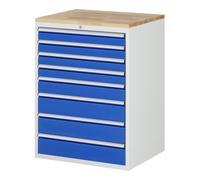 RAU Armoire à tiroirs Rau plateau en hêtre et 8 x tiroirs-XL 4x90 1x120 3x150mm Quantité:1