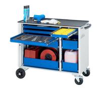 RAU Chariot à outils Rau avec 6 tiroirs et tiroir perforé en métal LxPxH 1025x520x890mm Quantité:1