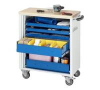 RAU Chariot à outils Rau plateau en hêtre massif LxPxH 725x400x860mm Quantité:1