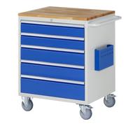RAU Chariot de montage Rau hêtre 5x tiroir 2x120 2x150 1x180mm LxPxH 770x650x975mm Quantité:1