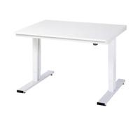 RAU Établi adlatus RAU 300 réglable en hauteur électriquement Plan de travail EGB avec revêtement en résine de mélamine (conducteur de volume) 1250 mm x 1000 mm Quantité:1