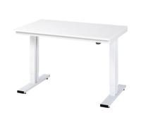 RAU Établi adlatus RAU 300 réglable en hauteur électriquement Plan de travail EGB avec revêtement en résine de mélamine (conducteur de volume) 1250 mm x 800 mm Quantité:1
