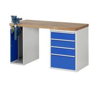RAU Établi Rau modèle 7510 avec 4 tiroirs et armoire LxPxH 1500x900x840mm Quantité:1