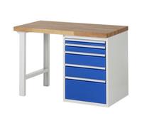 RAU Établi Rau modèle 7511 avec 5 tiroirs l x p x h 1250x700x840mm Quantité:1