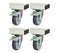 RAU Jeu de roulettes RAU pour série adlatus 300+600 4 roulettes pivotantes Quantité:1