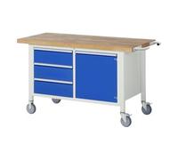 RAU Rau Établi mobile 8468, L1500xP700xH880mm, 3x tiroirs, 1x porte Quantité:1