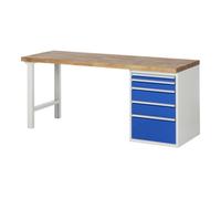 RAU Rau établi modèle 7511 avec 5 tiroirs LxPxH 2000x700x840mm Quantité:1
