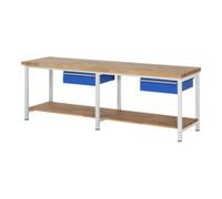 RAU Rau Établi réglable en hauteur 8001A7, L2500xP700xH840-1040mm, 2x tiroirs-TA Quantité:1