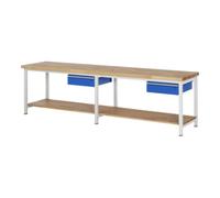RAU Rau Établi réglable en hauteur 8001A7, L3000xP700xH840-1040mm, 2x tiroirs-TA Quantité:1
