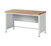 RAU Rau Panneau latéral perforé pour pied d'établi 8000, H617mm, pour profondeur pied 850mm, RAL7035 Quantité:1