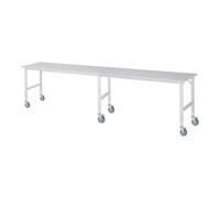 RAU Rau Table de travail mobile (HV) Tom (6 LR), L4000xP800xH910-1230mm, Plateau M-22mm Quantité:1