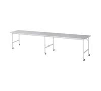 RAU Rau Table de travail mobile Jerry (6 LR), L4000xP800xH900mm, plateau M 22mm Quantité:1