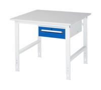 RAU Rau Table de travail Tom réglable en hauteur KM02, L1000xP1000xH760-1080mm, plateau M 22mm Quantité:1