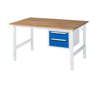 RAU Rau Table de travail Tom réglable en hauteur KM03, L1500xP1000xH760-1080mm, plateau B-25mm Quantité:1