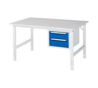 RAU Rau Table de travail Tom réglable en hauteur KM03, L1500xP1000xH760-1080mm, plateau M 22mm Quantité:1