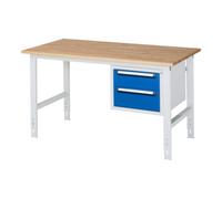RAU Rau Table de travail Tom réglable en hauteur KM03, L1500xP800xH760-1080mm, Plateau B-25mm Quantité:1