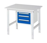RAU Rau Table de travail Tom réglable en hauteur KM04, L1000xP800xH760-1080mm, plateau M 22mm Quantité:1