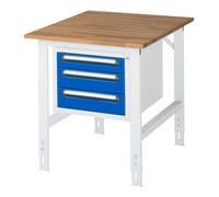 RAU Rau Table de travail Tom réglable en hauteur KM04, L750xP1000xH760-1080mm, Plateau B 25mm Quantité:1