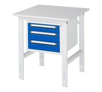 RAU Rau Table de travail Tom réglable en hauteur KM04, L750xP800xH760-1080mm, plateau M 22mm Quantité:1