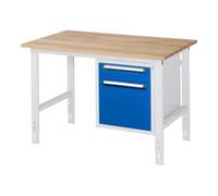 RAU Rau Table de travail Tom réglable en hauteur KM05, L1250xP800xH760-1080mm, plateau B-25mm Quantité:1