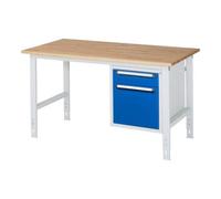 RAU Rau Table de travail Tom réglable en hauteur KM05, L1500xP800xH760-1080mm, Plateau B-25mm Quantité:1
