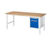 RAU Rau Table de travail Tom réglable en hauteur KM05, L2000xP800xH760-1080mm, plateau B-25mm Quantité:1