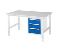 RAU Rau Table de travail Tom réglable en hauteur KM06, L1500xP1000xH760-1080mm, plateau M-22mm Quantité:1
