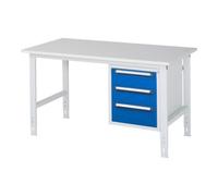 RAU Rau Table de travail Tom réglable en hauteur KM06, L1500xP800xH760-1080mm, plateau M 22mm Quantité:1