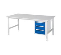 RAU Rau Table de travail Tom réglable en hauteur KM06, L2000xP1000xH760-1080mm, plateau M 22mm Quantité:1