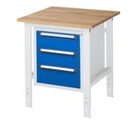 RAU Rau Table de travail Tom réglable en hauteur KM06, L750xP800xH760-1080mm, plateau B-25mm Quantité:1