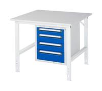 RAU Rau Table de travail Tom réglable en hauteur KM07, L1000xP1000xH760-1080mm, plateau M-22mm Quantité:1