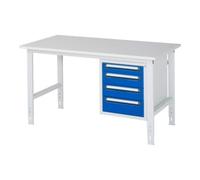 RAU Rau Table de travail Tom réglable en hauteur KM07, L1500xP800xH760-1080mm, plateau M 22mm Quantité:1