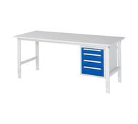 RAU Rau Table de travail Tom réglable en hauteur KM07, L2000xP800xH760-1080mm, plateau M 22mm Quantité:1
