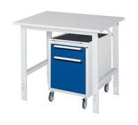 RAU Rau Table de travail Tom réglable en hauteur KM08, L1000xP800xH760-1080mm, plateau M-22mm Quantité:1