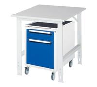 RAU Rau Table de travail Tom réglable en hauteur KM08, L750xP1000xH760-1080mm, plateau M-22mm Quantité:1