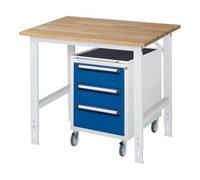 RAU Rau Table de travail Tom réglable en hauteur KM09, L1000xP800xH760-1080mm, plateau B-25mm Quantité:1