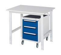 RAU Rau Table de travail Tom réglable en hauteur KM09, L1000xP800xH760-1080mm, plateau M 22mm Quantité:1