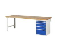RAU Rau Werkbank 7511A1, L2500xP900xH890mm, 5x tiroirs-TA Quantité:1