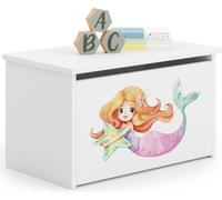 raumhirsch : Coffre à jouets DARIA, coffre à jouets en forme de sirène avec banc intégré, boîte de rangement, coffre pour chambre d'enfant, blanc