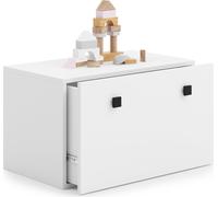 raumhirsch : Coffre à jouets INGA, boîte de rangement noire avec compartiments, commode pour chambre d'enfant, couleur blanche