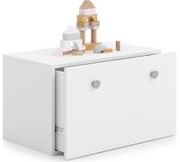 raumhirsch : Coffre à jouets INGA, gris, en forme de cœurs. Boîte de rangement avec tiroir, commode pour chambre d'enfant, couleur blanche