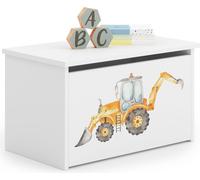 raumhirsch : Coffre de rangement pour jouets DARIA. Bagger : Boîte de rangement pour jouets avec banc intégré. Coffre de rangement pour chambre d'enfant, couleur blanche