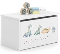 raumhirsch : Coffre de rangement pour jouets DARIA, boîte à jouets dinosaure avec banc intégré, boîte de rangement, coffre pour chambre d'enfant, blanc