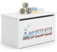raumhirsch : Coffre de rangement pour jouets DARIA, boîte à jouets en forme de wagon avec banc intégré, coffre de rangement pour chambre d'enfant, couleur blanche