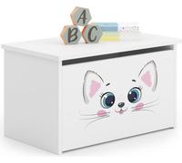 raumhirsch : Coffre de rangement pour jouets DARIA, forme de chat, avec banc intégré. Boîte de rangement, coffre pour chambre d'enfant, couleur blanche