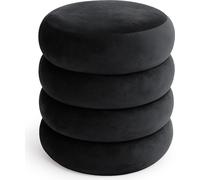 raumhirsch, tabouret SNUGGO, 42 cm - Élégant tabouret rembourré en velours, avec espace de rangement et design rond